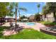 Enjoy this community pool with lounge chairs, palm trees, and well-maintained landscaping at 3120 S Eastern Ave # 5, Las Vegas, NV 89169