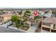 An aerial view of a residential neighborhood showcasing the property's location and desert landscaping at 3217 Palladio Ave, North Las Vegas, NV 89031