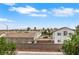 Neighborhood view with blue sky and landscaping at 3217 Palladio Ave, North Las Vegas, NV 89031