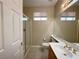 Bathroom features a stand-up shower and single sink vanity at 3567 Cottage Stream Ct, Laughlin, NV 89029