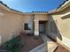 Exterior view showcasing plants near the house entrance at 3567 Cottage Stream Ct, Laughlin, NV 89029