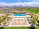 Aerial view of community pool area at 358 Badinerie St, Henderson, NV 89011