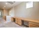 Flex space featuring built-in desks, neutral carpet, natural light, and versatile design for various uses at 3636 Chelsea Gardens Dr, Las Vegas, NV 89135