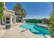 This beautiful pool and spa offer a private backyard oasis for relaxation and entertainment at 4504 Dunlap Crossing St, Las Vegas, NV 89129