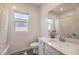 Well-lit bathroom features a shower/tub combo and vanity at 6280 Lamont Hills Ave, Las Vegas, NV 89139