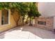 Private outdoor space with a cozy fireplace, perfect for relaxing and entertaining at 7969 Bermuda Dunes Ave, Las Vegas, NV 89113
