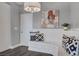 Cozy kitchen nook with custom bench seating and decorative pillows, perfect for casual dining at 8039 Baldy Mountain Ave, Las Vegas, NV 89131