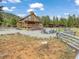 Charming wooden cabin with a covered porch and outdoor seating area at 855 E Ponderosa Rd, Mammoth Creek, UT 84735