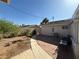Landscaped backyard featuring a brick patio and mature trees at , Las Vegas, NV 89121