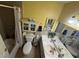 This bathroom includes a shower/tub combo and double sink vanity at , Las Vegas, NV 89121