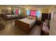 This bedroom has a large mirrored closet and carpeted floors at , Las Vegas, NV 89121