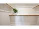 Bright walk-in closet featuring wooden shelving and a decorative plant at 1163 Blossom Point St, Las Vegas, NV 89135