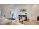 Living area featuring modern decor with view of the stairs at 1163 Blossom Point St, Las Vegas, NV 89135