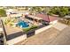 Spacious backyard with pool, spa, covered patio, and block wall, perfect for entertaining at 1500 Tumbleweed Dr, Henderson, NV 89002