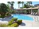 Resort-style pool with cabanas, perfect for relaxing and enjoying the sunny weather at 2900 Sunridge Heights Pkwy # 1733, Henderson, NV 89052