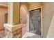 Close-up of a home's secure front door and welcoming entrance at 3696 Via Geneva, Henderson, NV 89052