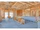 Interior framing during new home construction, emphasizing open layout, and wiring, ready for customization at 54 Bellissima Lago Ct, Henderson, NV 89011