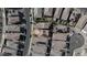 Aerial view of a residential area with a home outlined in red, showcasing its neighborhood setting at 6848 Calvitero St, Las Vegas, NV 89149