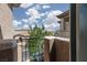 Balcony view showcasing neighborhood houses and a clear blue sky at 689 Principle Point Ave, Henderson, NV 89012