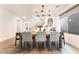 Elegant dining room with modern chandelier and contemporary decor at 7307 Grace Estate Ave, Las Vegas, NV 89113