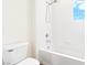 White bathroom with shower and toilet at 7941 Limestone Arch Ave, Las Vegas, NV 89178