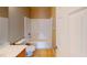Bathroom showcasing a toilet and shower-tub combination at 10245 Missouri Meadows St, Las Vegas, NV 89183