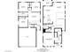 Detailed floor plan of the home with 3 bedrooms, garage, kitchen, dining room, and living room at 11247 Villa Trentino Ct, Las Vegas, NV 89141