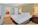 Bedroom showcasing bed and bath access at 125 E Harmon Ave # 2814/2816, Las Vegas, NV 89109