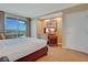Bedroom featuring city views and a writing desk at 125 E Harmon Ave # 2814/2816, Las Vegas, NV 89109