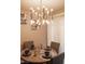 Inviting dining area with modern lighting and a table set for a cozy meal at 1511 Living Desert Dr # C, Las Vegas, NV 89119
