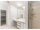 Bathroom featuring a long vanity with ample counter space and a walk-in shower at 313 Firestone Dr, Las Vegas, NV 89145
