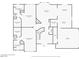 Floorplan shows the layout of the 1st floor of the home, including the living room, kitchen and primary bedroom at 313 Firestone Dr, Las Vegas, NV 89145