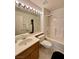Bathroom showcasing a vanity with integrated sink and a shower and tub combination at 3263 Quail Song Dr, Laughlin, NV 89029
