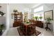 Bright dining room with a chandelier and space to gather around the table at 3704 Blairmoor St, North Las Vegas, NV 89032