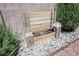 Quaint garden area featuring a decorative planter and peaceful landscaping at 3704 Blairmoor St, North Las Vegas, NV 89032