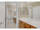 Bathroom featuring a double vanity and a mirror at 8125 Turbys Treehouse Pl, Las Vegas, NV 89131