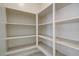 Walk-in pantry featuring open shelving for ample storage at 8125 Turbys Treehouse Pl, Las Vegas, NV 89131