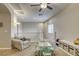 Upstairs loft provides a versatile living space with good ceiling fan and good lighting at 8137 Crushed Velvet Pl, Las Vegas, NV 89166