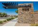 Stunning stone monument marking the entrance to Aviano by Toll Brothers community at 8968 Skye Treeline St, Las Vegas, NV 89166