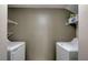 Functional laundry room with modern appliances and shelving at 10001 Peace Way # 1341, Las Vegas, NV 89147