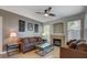 Comfortable living room area featuring a fireplace, plush seating, and stylish decor at 10001 Peace Way # 1341, Las Vegas, NV 89147