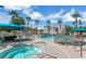 Community pool and spa area offers residents a refreshing and relaxing retreat in a beautifully landscaped setting at 10001 Peace Way # 1341, Las Vegas, NV 89147
