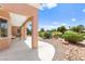 Spacious covered patio offers a relaxing outdoor living space with views of the golf course at 10557 Shoalhaven Dr, Las Vegas, NV 89134