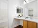 Bathroom featuring a marble countertop vanity, offering a blend of style and functionality at 11079 Zampino St, Las Vegas, NV 89141