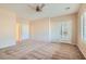 Neutral bedroom featuring neutral colors, plush carpeting, and plantation shutters at 2167 Shadow Canyon Dr, Henderson, NV 89044