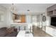 Modern kitchen with breakfast bar, stainless appliances, and access to a bright, stylish living area at 222 Karen Ave # 3104, Las Vegas, NV 89109
