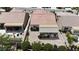 Aerial view of the beautiful landscaping, large patio, and desert setting at 2256 Cordaville Dr, Henderson, NV 89044