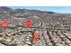 Expansive aerial view of a Primary-planned community with mountain views at 2256 Cordaville Dr, Henderson, NV 89044