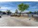 Wide stamped concrete driveway leading to the street, enhancing curb appeal at 2832 Geist Cir, Las Vegas, NV 89115