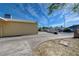 Spacious stamped concrete driveway, and gated side yard access to a single Gathering home at 2832 Geist Cir, Las Vegas, NV 89115